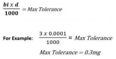 Max tolerance Calculation