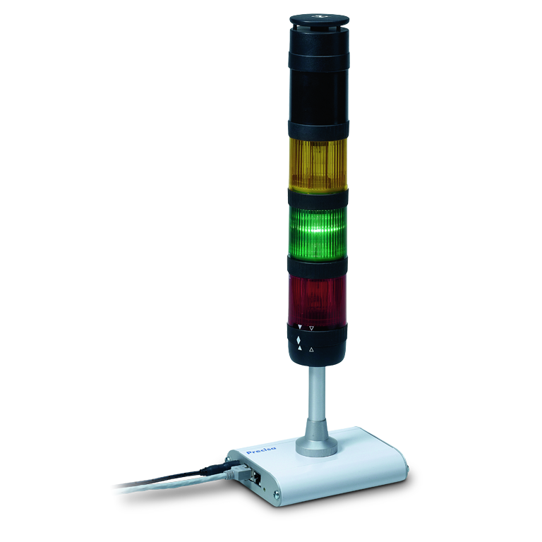 PrecisaBUS Accessories - light with 3 lamps that flash different colours to signal if a sample is within the desired weight limits