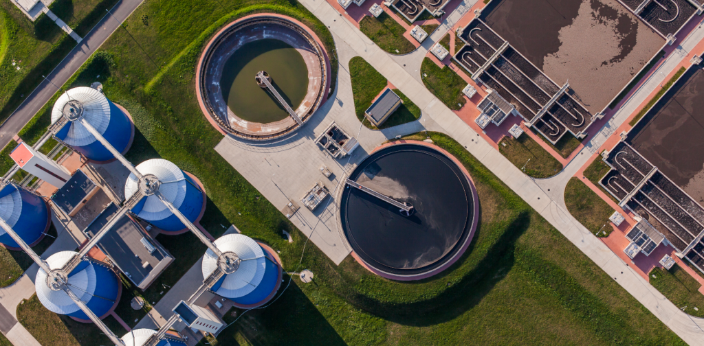 Sewage Water Treatment Plant where sewage sludge treatment occurs